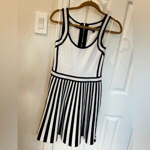 Guess Black and White Striped Kids Dress